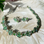 Green Aurora Gem Necklace & Earring Set