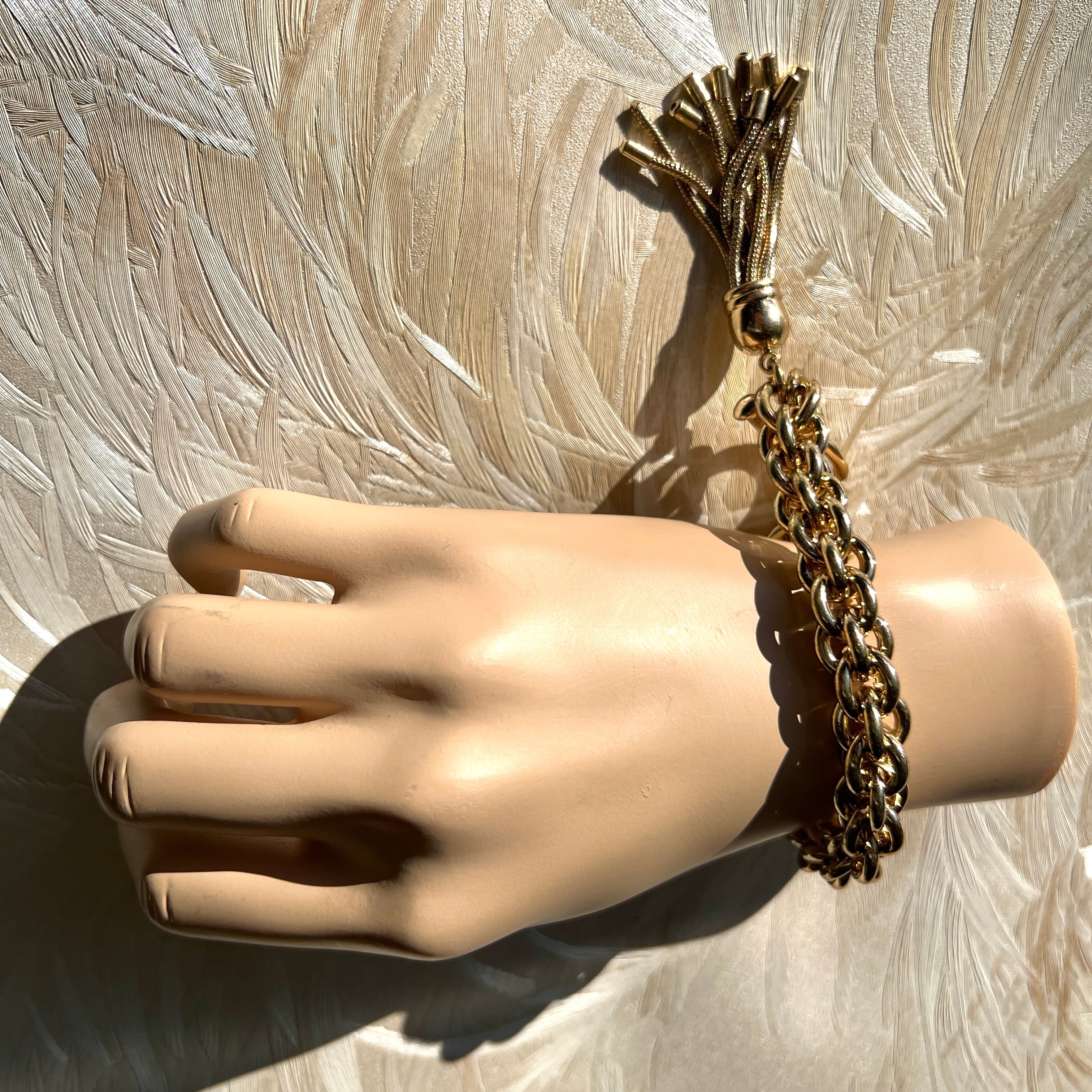 Gold Chain Tassel Bracelet