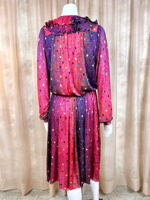 1970's Missoni Diamond Clown Dress