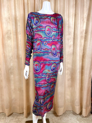 1980's Missoni Peacock Dot Dress