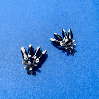 Black and White Spray Earrings