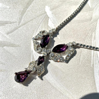 Purple Regal Rhinestone Necklace