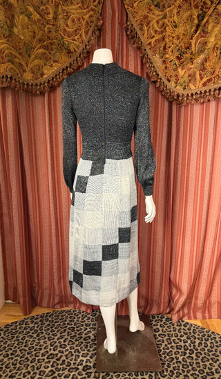 1970's Metallic Knit Dress