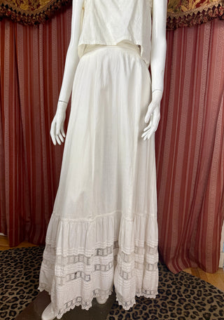 Edwardian Lace-bottom Petticoat