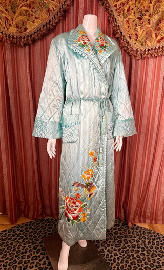 1940's Quilted Japanese Embroidered Robe