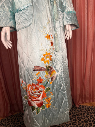 1940's Quilted Japanese Embroidered Robe