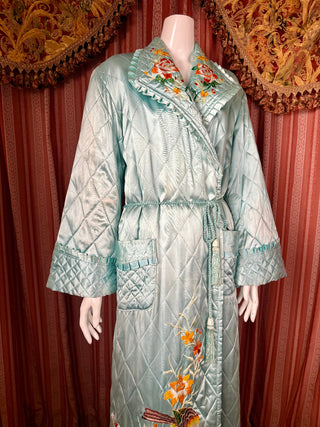 1940's Quilted Japanese Embroidered Robe