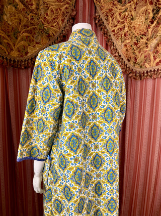 1960's Quilted Wallpaper Print Robe