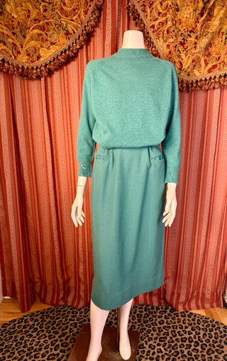1950's Crew Neck Sweater Skirt Twin Set