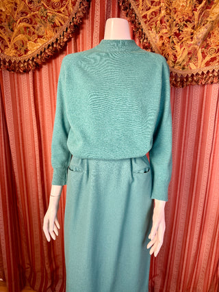 1950's Crew Neck Sweater Skirt Twin Set