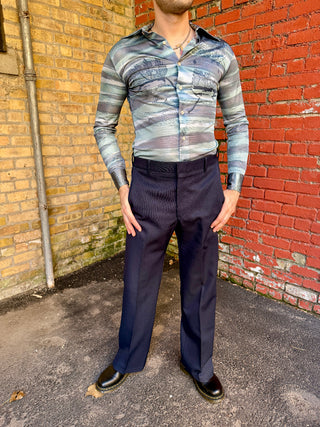 1970's Leaf Puddle Disco Shirt