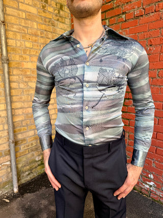 1970's Leaf Puddle Disco Shirt