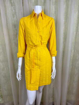 1970's Seersucker Shirt Dress