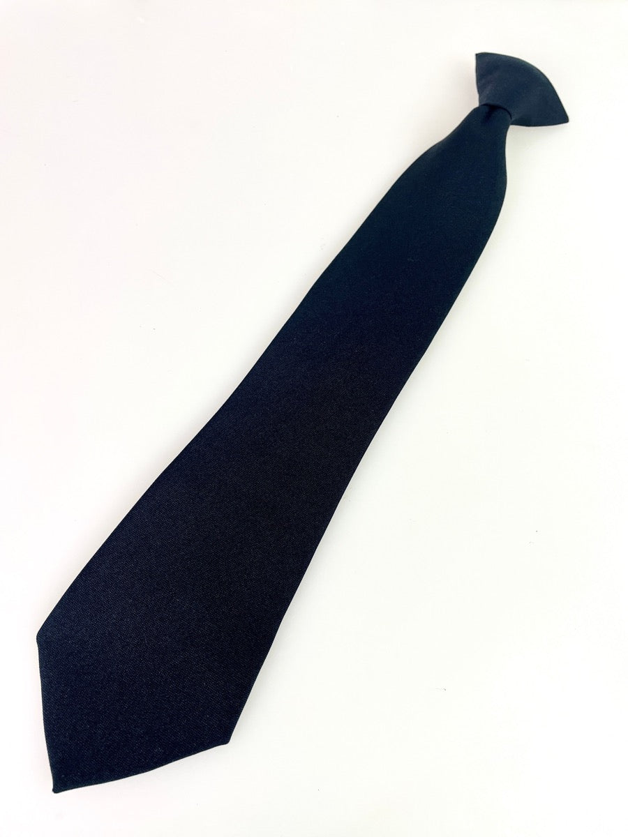 1980's Black Clip-on Tie