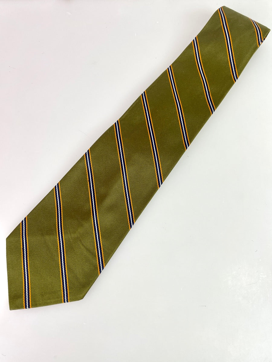 1970's Striped Olive Tie