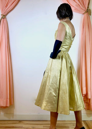 1950's Incredible Lamé Party Dress