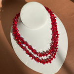 Red Crystal Bead Necklace