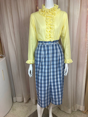 1950's Plaid Long School Skirt