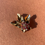 Gold Leaf + Gems Pin