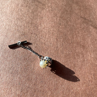 Silver Pearl Tie Tack