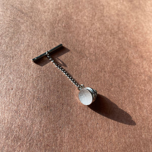 Brushed Silver Tie Tack
