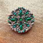 1940's Emerald Bejeweled Compact