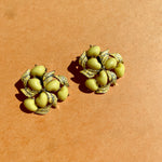 Yellow Pear Bush Earrings