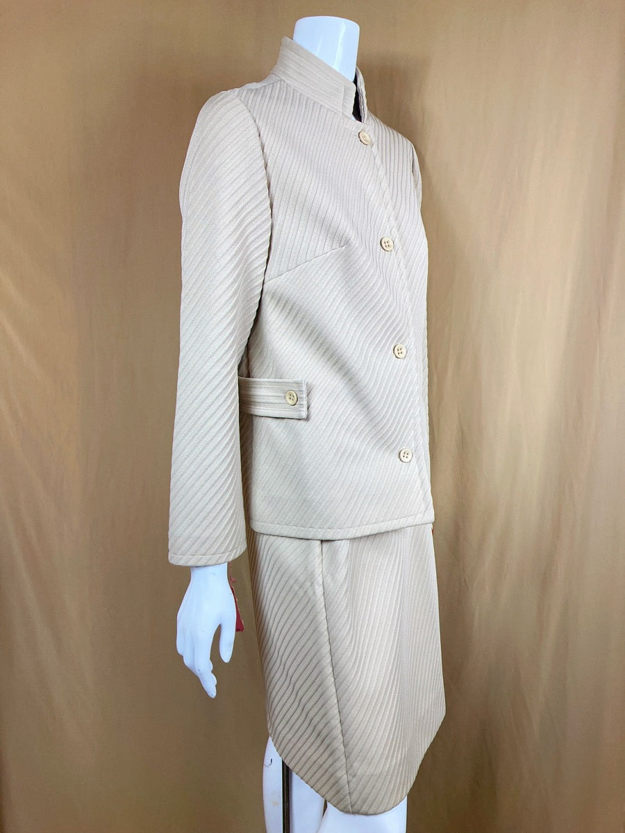 1960's Ribbed Skirt Suit