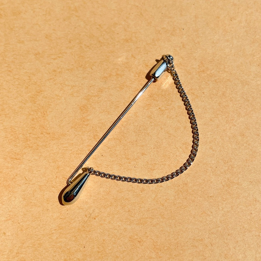Silver Chain Drape Stick Pin