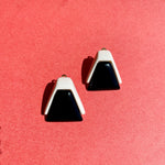 Black + White Trapezoid Earrings