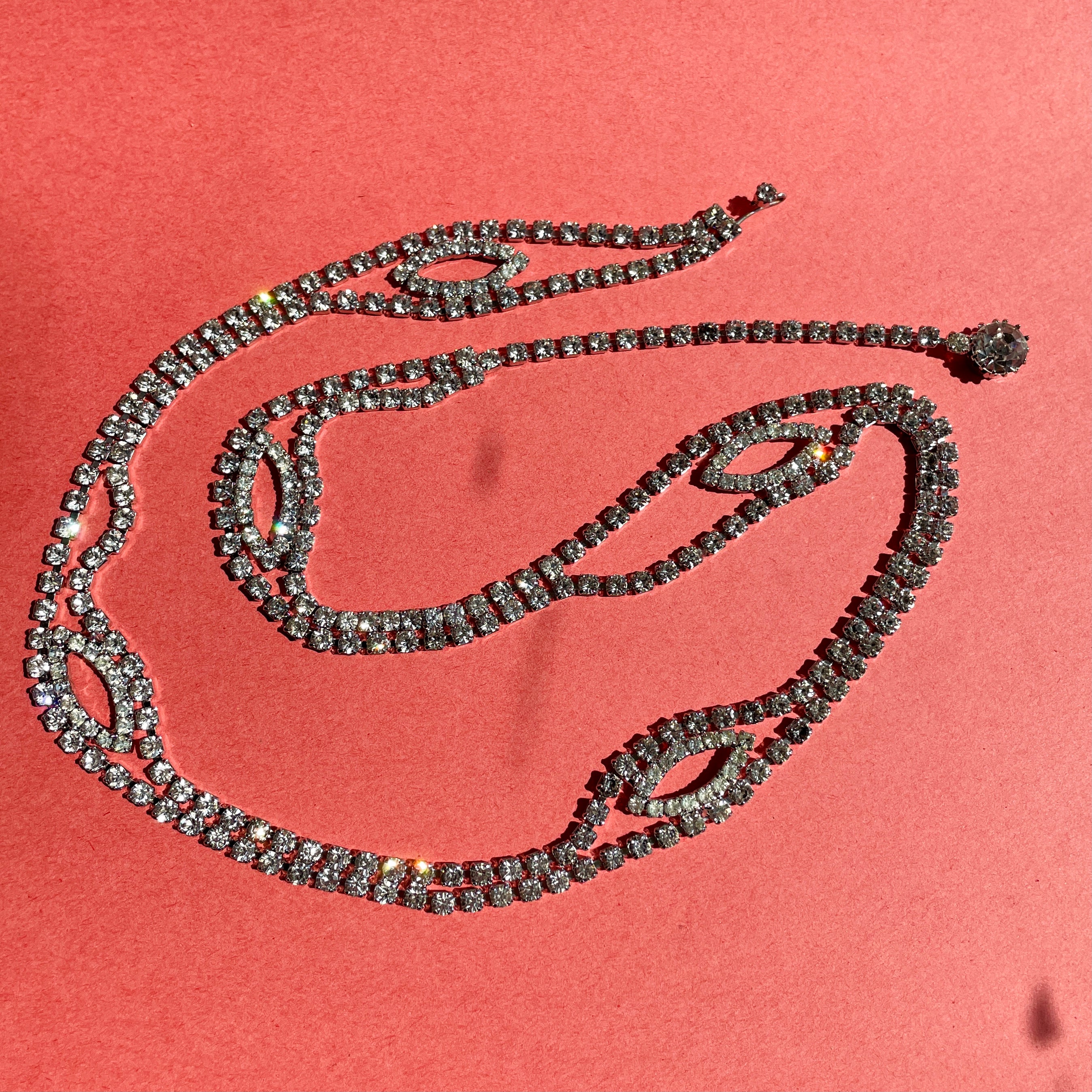 Silver Rhinestone Belt or Necklace